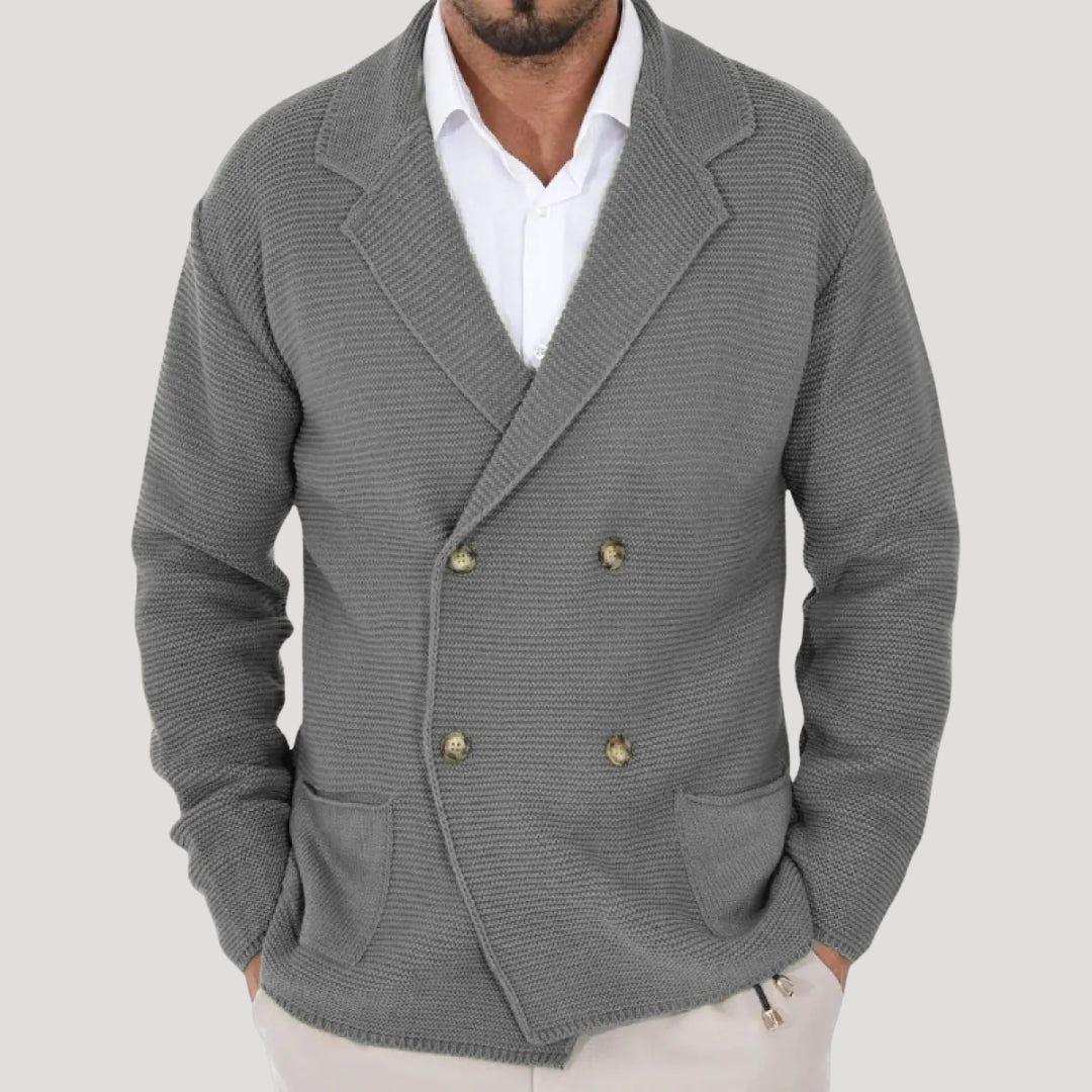 Blazer da uomo in maglia leggera smart casual