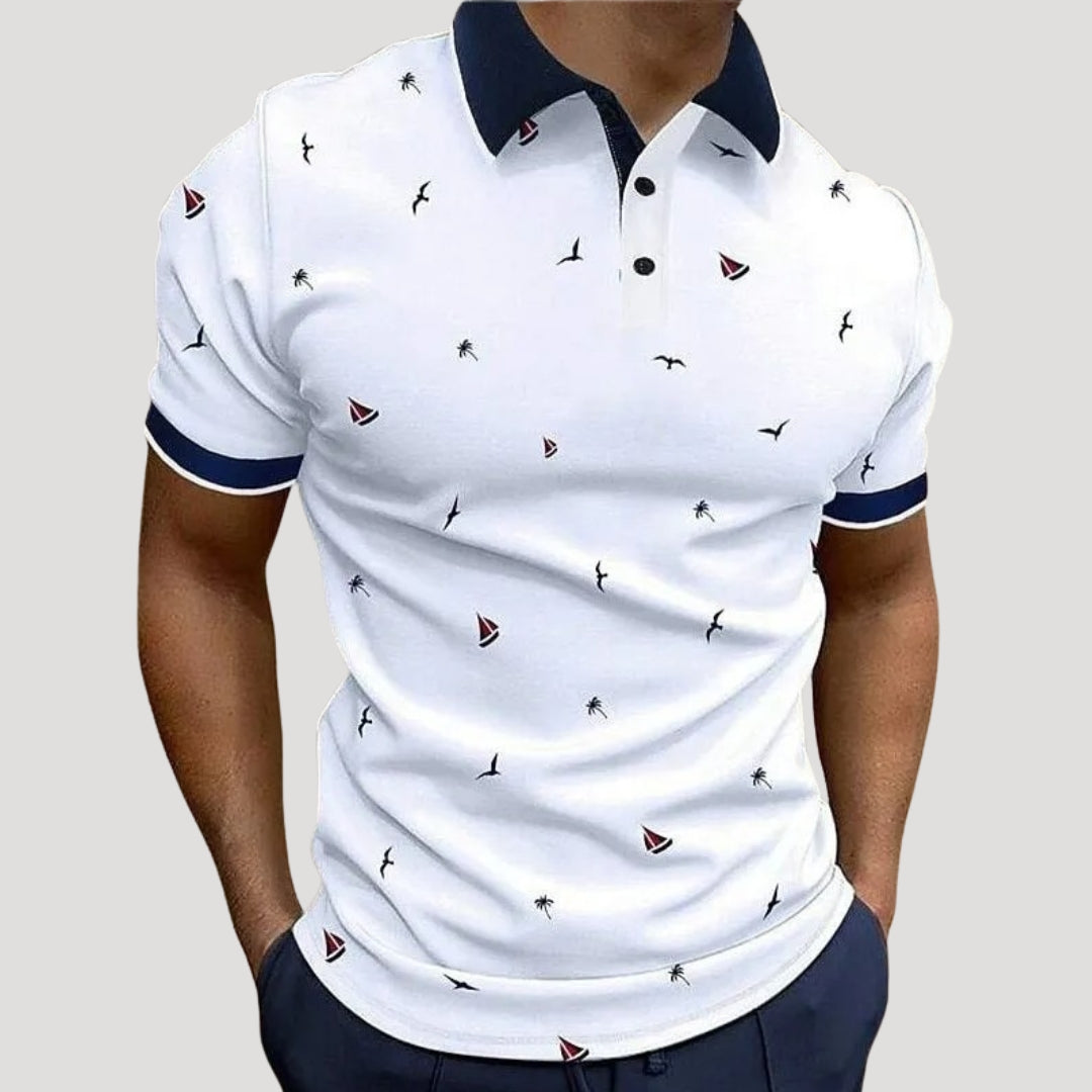 Polo a maniche corte stampata da uomo