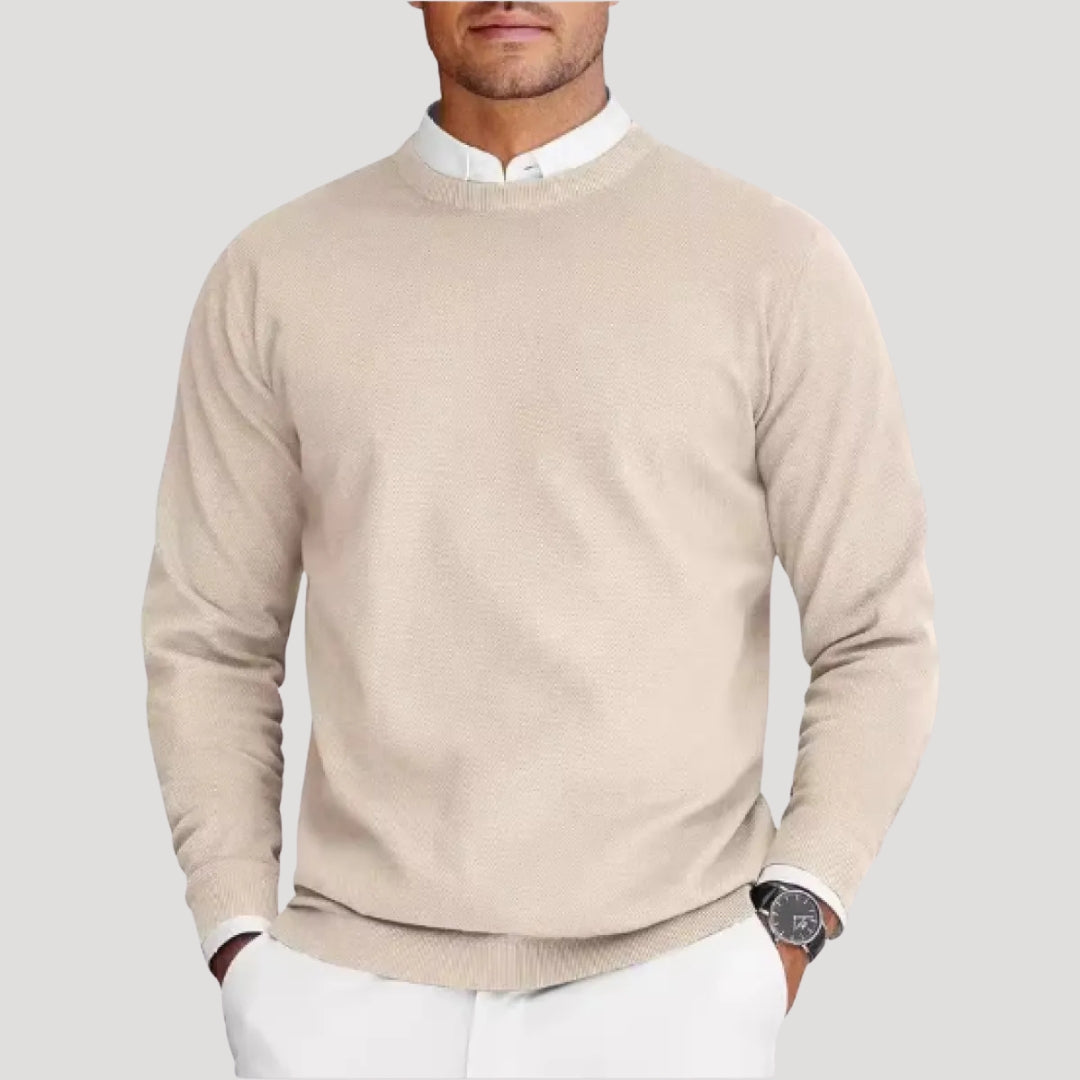 Maglione a maniche lunghe girocollo da uomo
