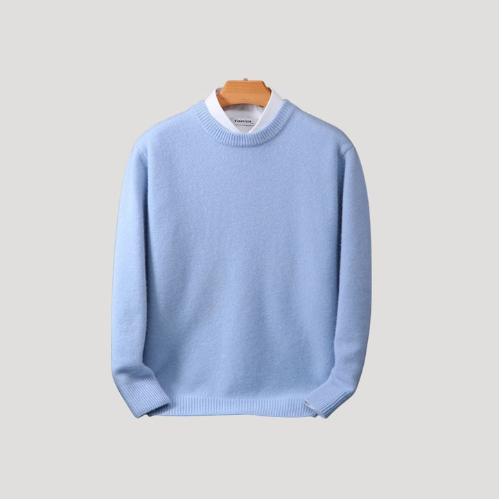 Maglione in lana da uomo a collo rotondo caldo e lavorato a maglia