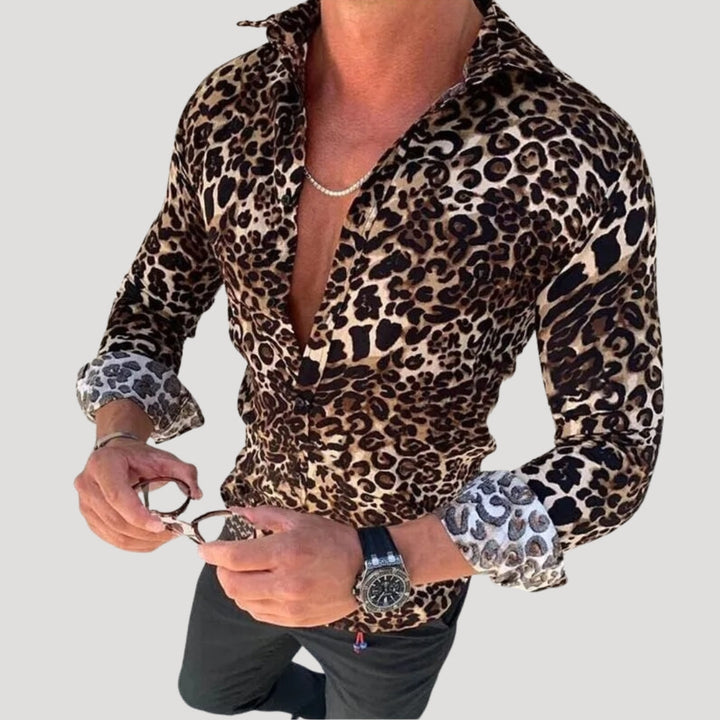 Camicia a maniche lunghe slim fit da uomo