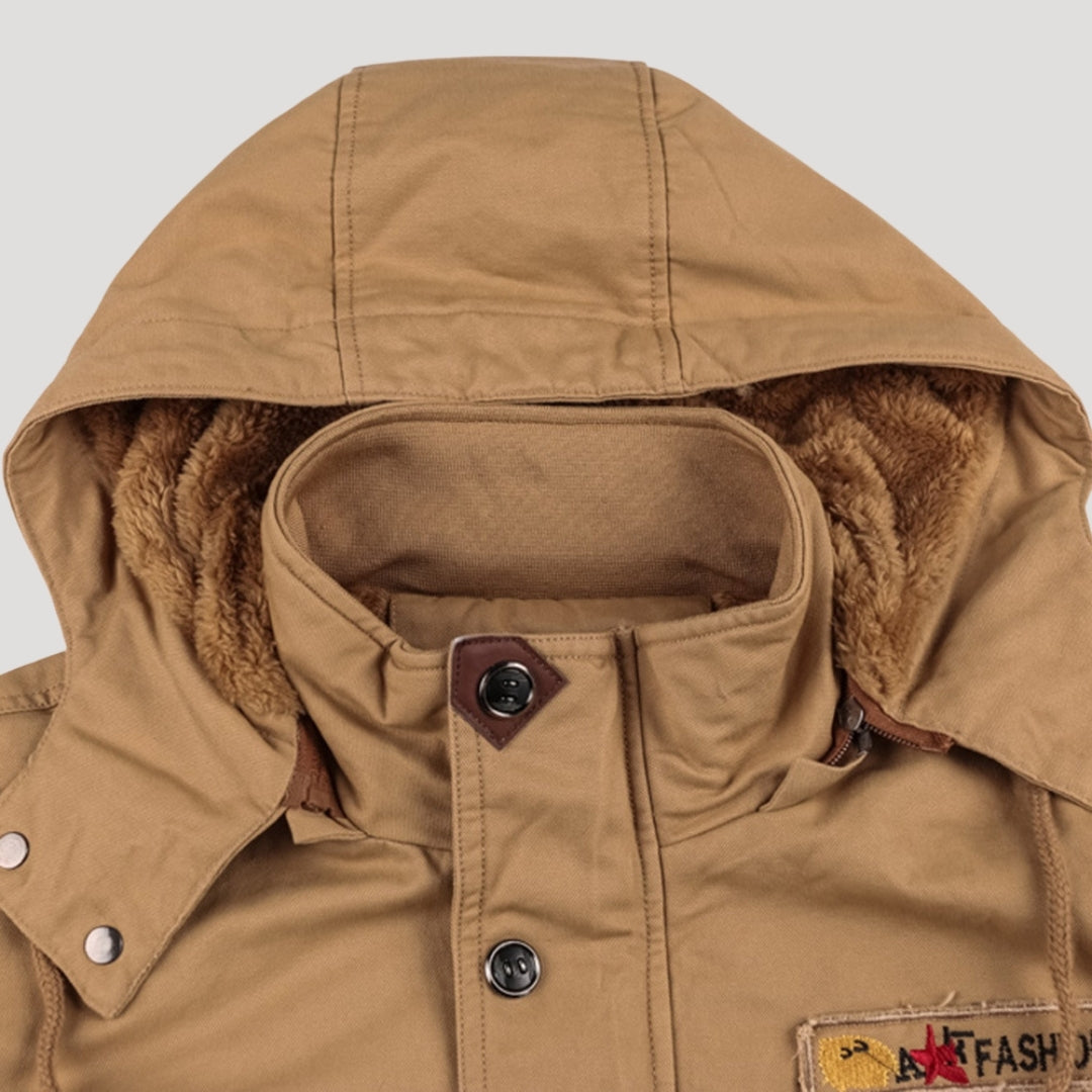 Giacca invernale da uomo per attività all'aperto – cappotto foderato in pile antivento