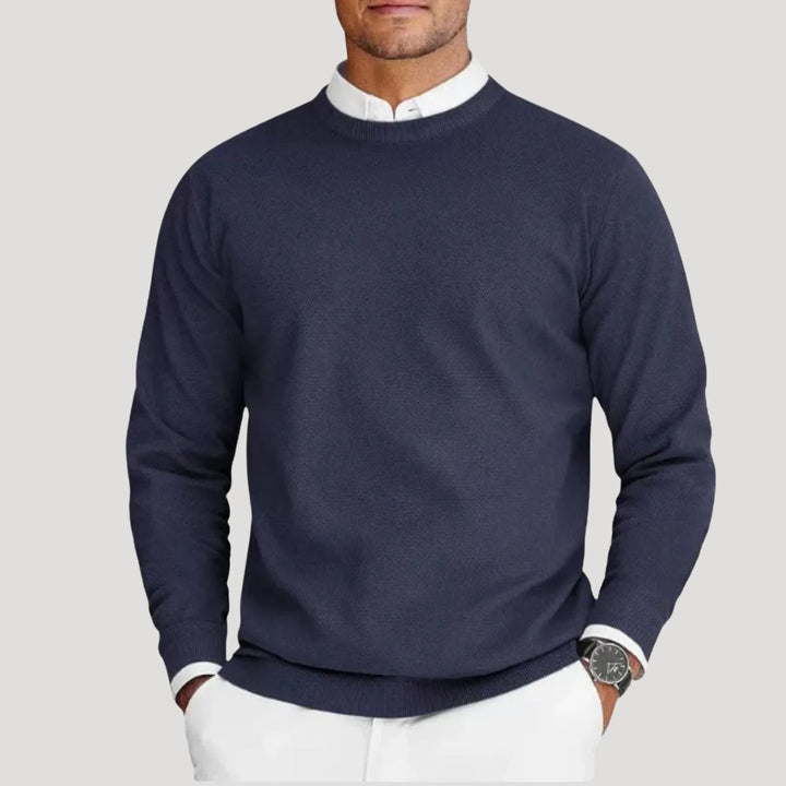 Maglione a maniche lunghe girocollo da uomo