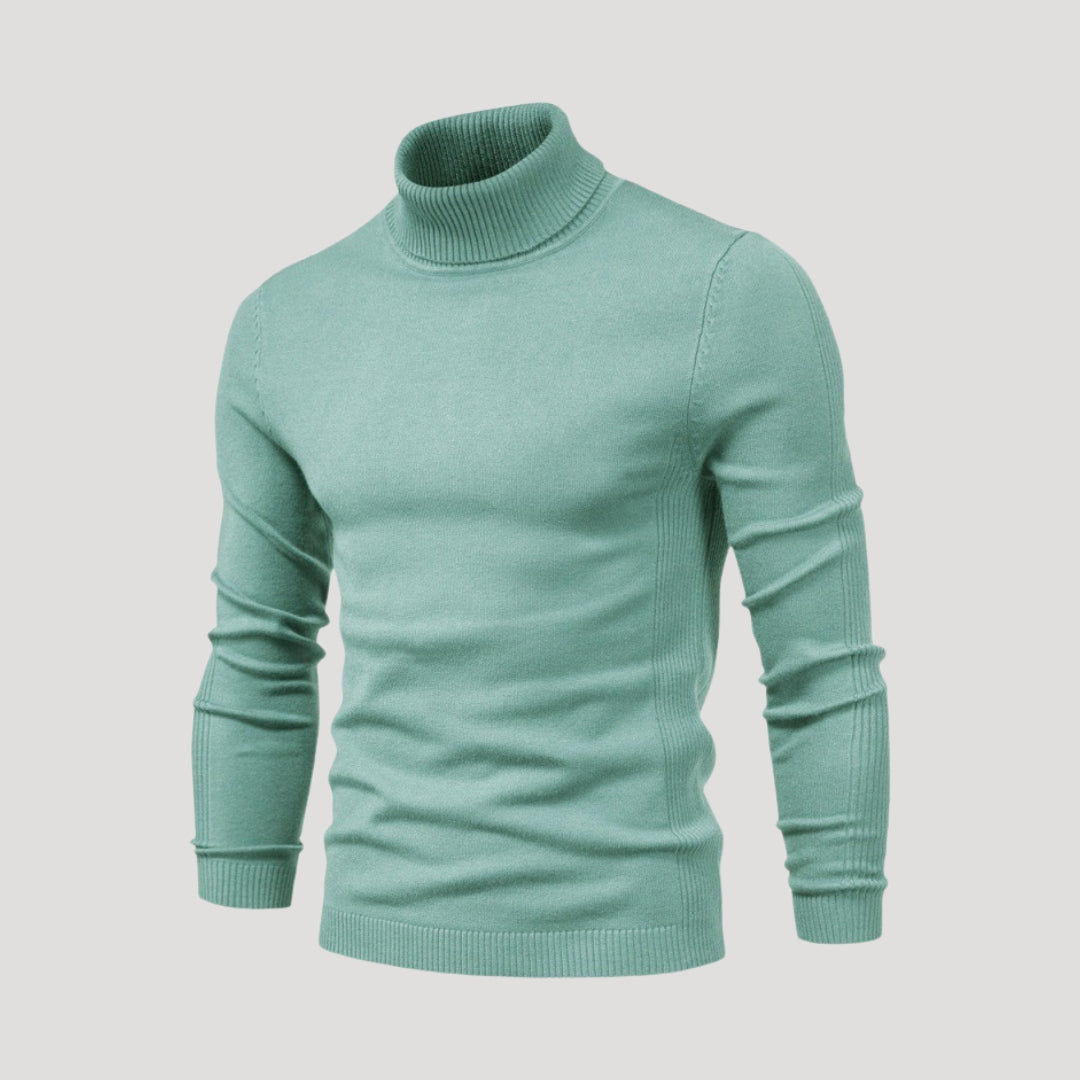 Maglione a collo alto da uomo – classico maglione a maglia