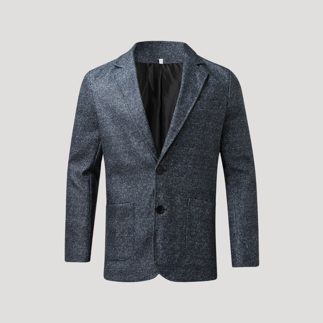 Blazer su misura in tweed di lana slim fit da uomo