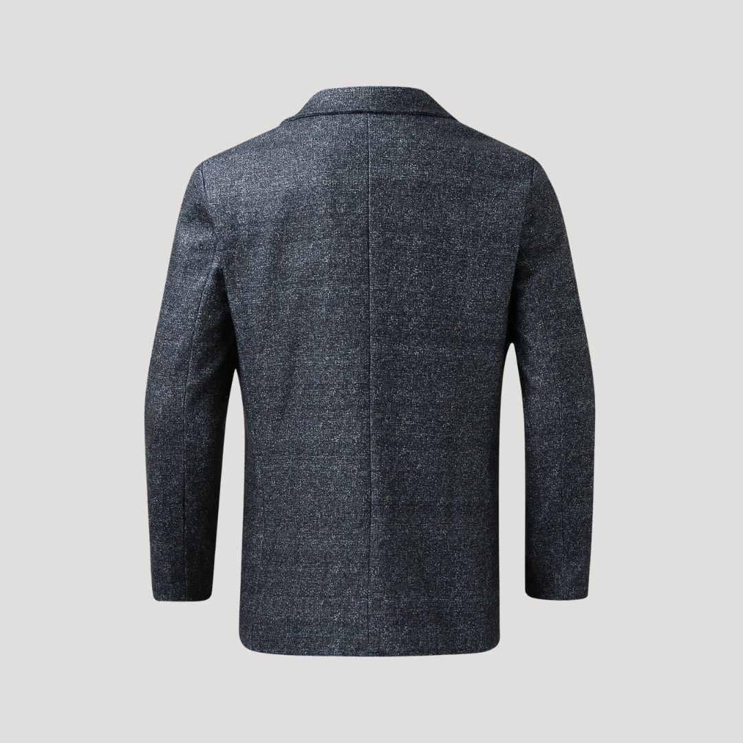 Blazer su misura in tweed di lana slim fit da uomo