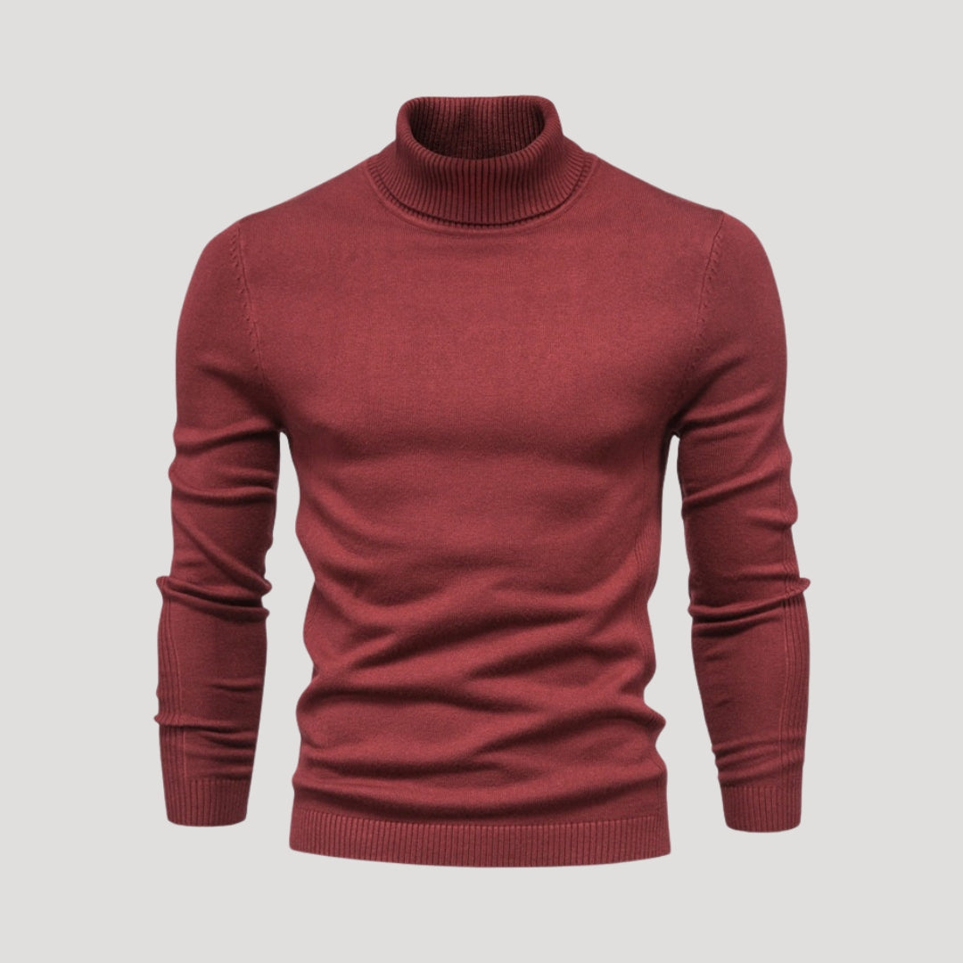 Maglione a collo alto da uomo – classico maglione a maglia