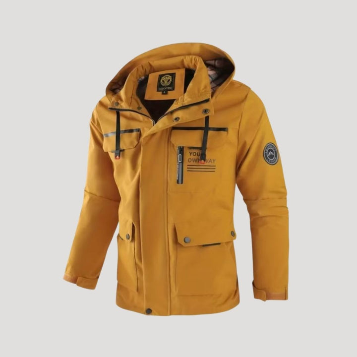 Giacca invernale impermeabile imbottita con cappuccio per uomo