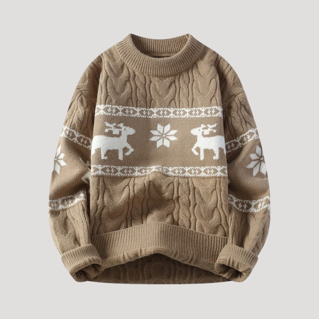 Maglione di Natale da uomo con motivo renna