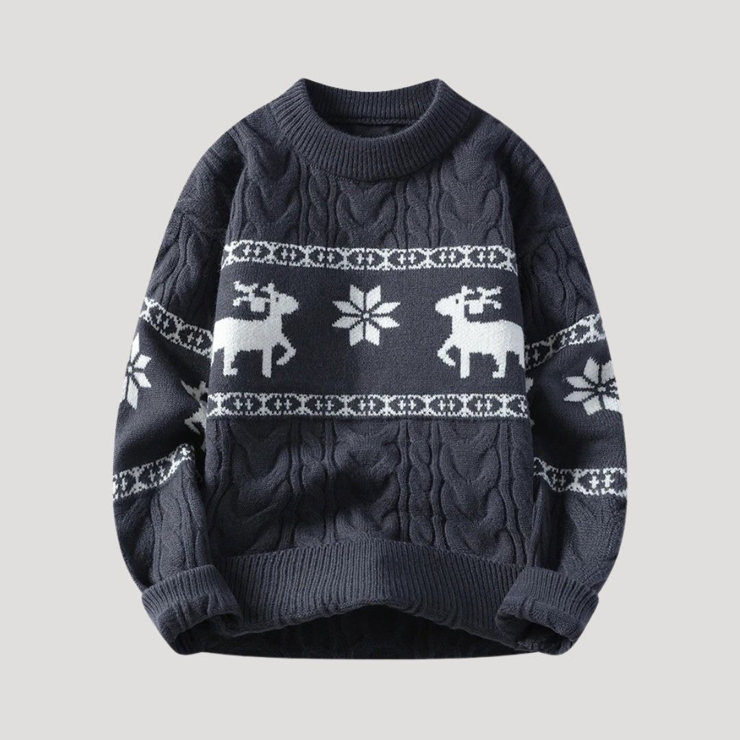 Maglione di Natale da uomo con motivo renna