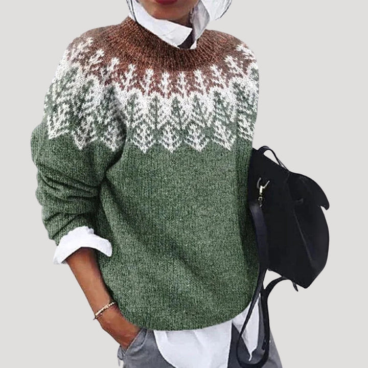 Maglione natalizio donna in Fair Isle per l'inverno