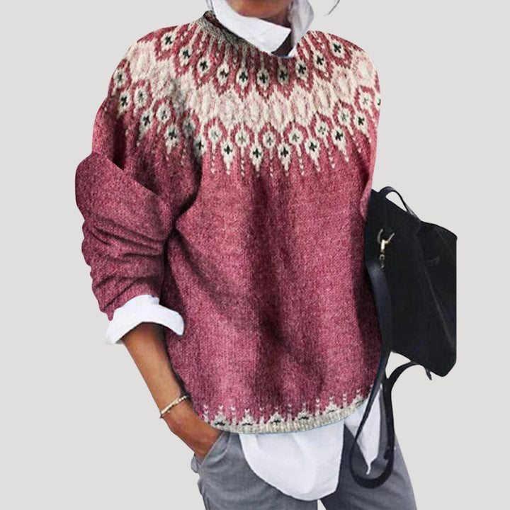 Maglione natalizio donna in Fair Isle per l'inverno