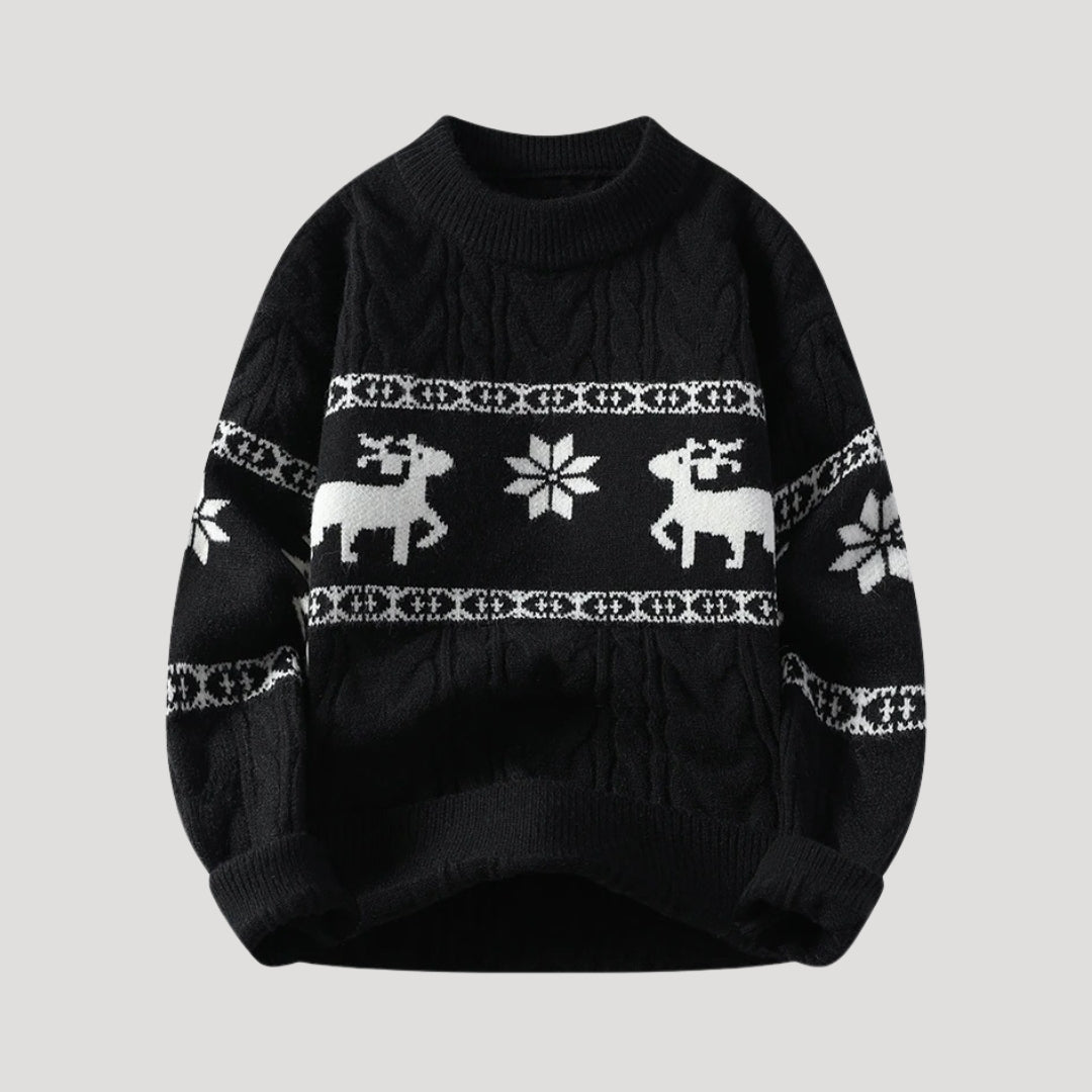 Maglione di Natale da uomo con motivo renna