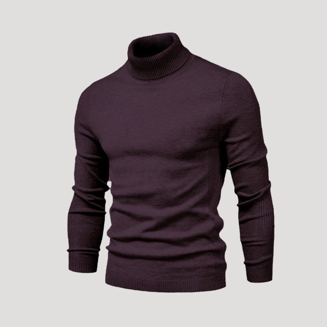Maglione a collo alto da uomo – classico maglione a maglia