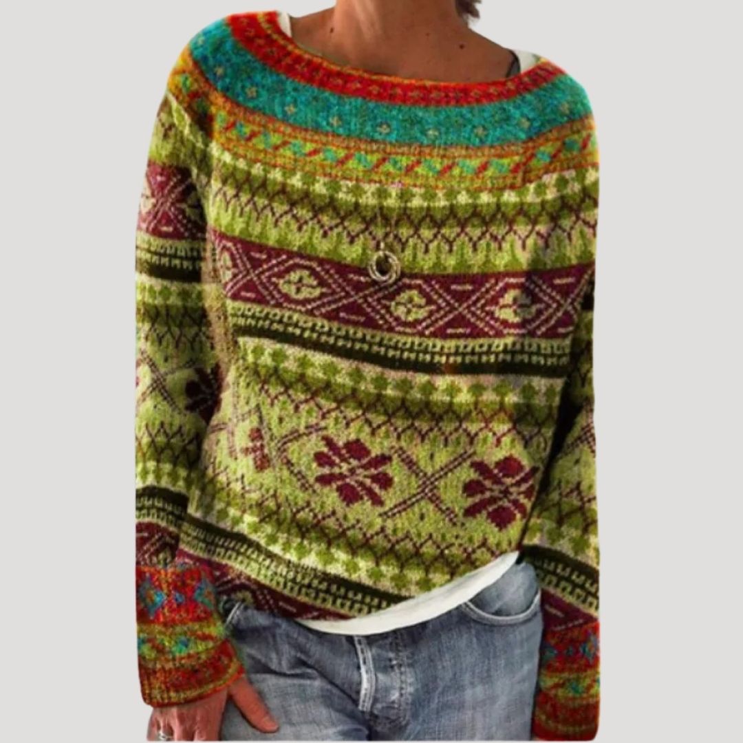 Maglione invernale oversize a maglia grossa per donna