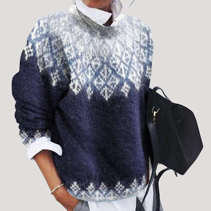 Maglione natalizio donna in Fair Isle per l'inverno