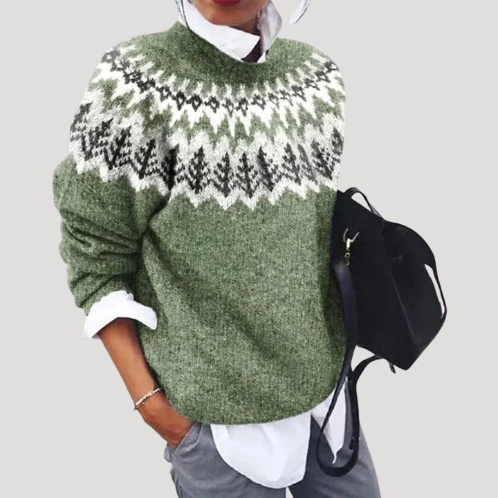 Maglione natalizio donna in Fair Isle per l'inverno