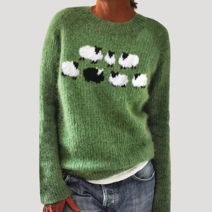 Maglione invernale oversize a maglia grossa per donna