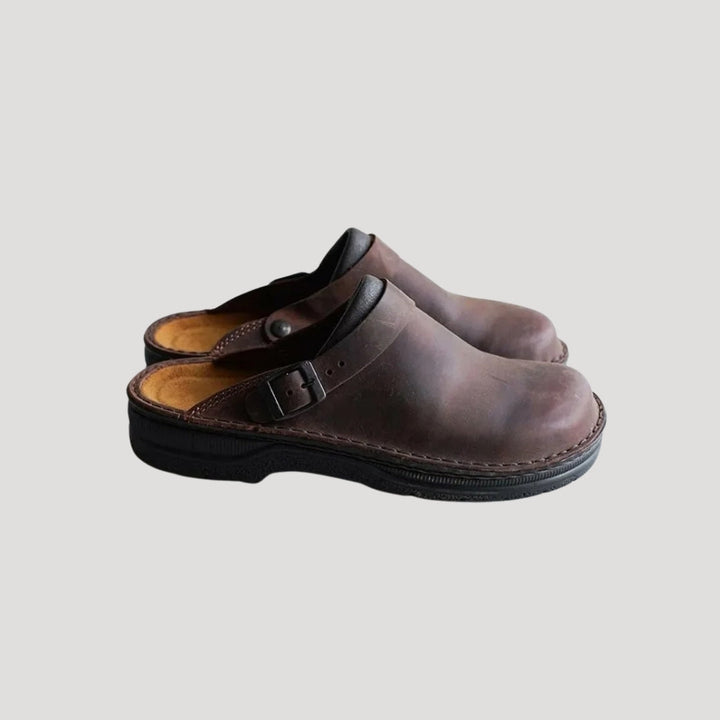 Zoccoli da uomo in similpelle con comfort