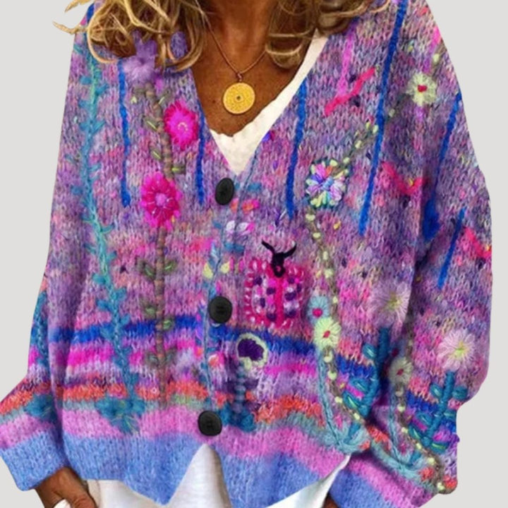 Cardigan invernale oversized e chunky da donna