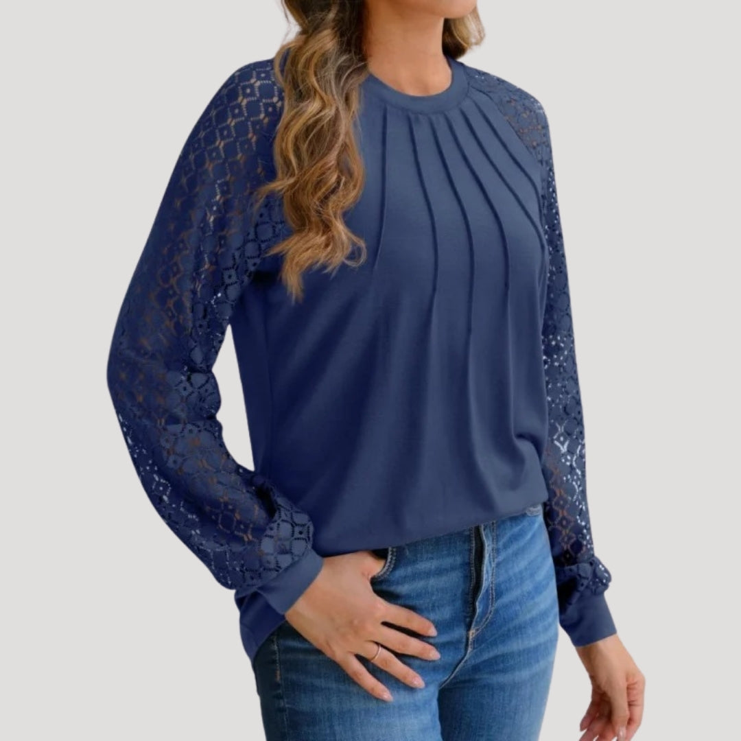 Top smart casual a maniche lunghe da donna