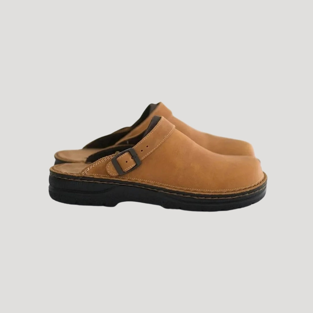 Zoccoli da uomo in similpelle con comfort