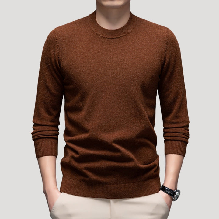 Maglione da uomo in maglia fine con collo a giro