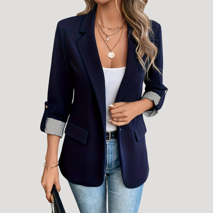 Blazer classico da donna con maniche arrotolabili