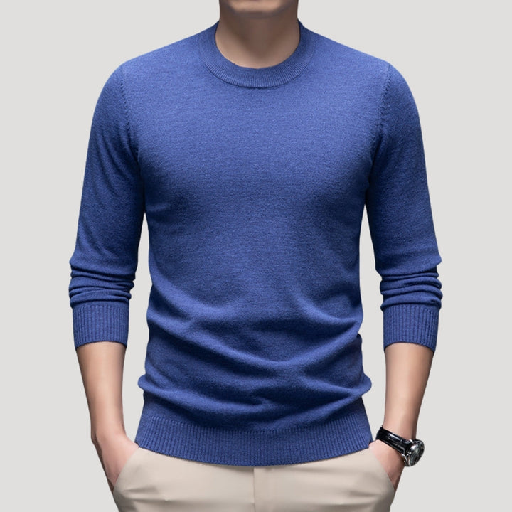 Maglione da uomo in maglia fine con collo a giro