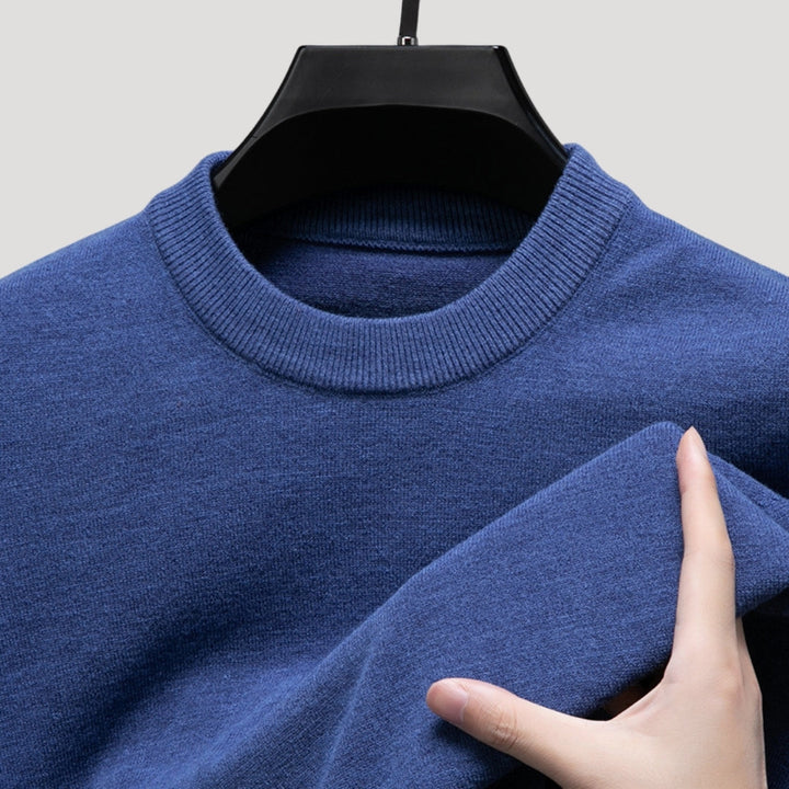 Maglione da uomo in maglia fine con collo a giro