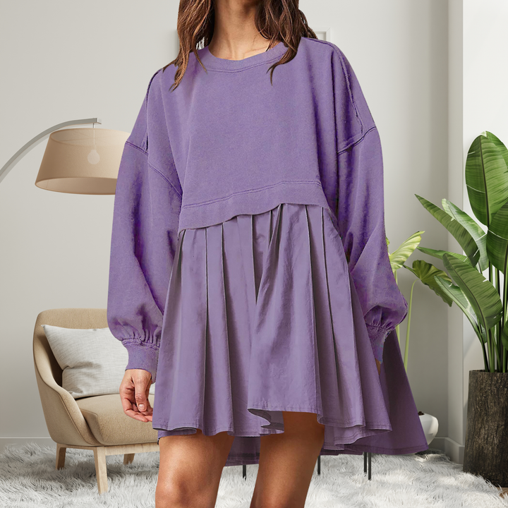 KARIYAH™ - Cozy Loose-Fit Long Sleeve Midi Dress