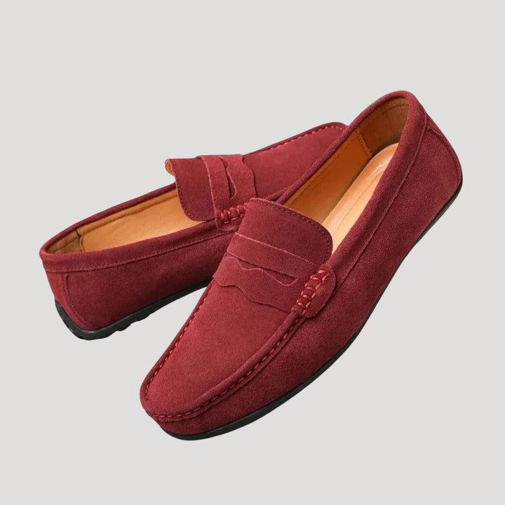 Mocassini casual in suede per uomo