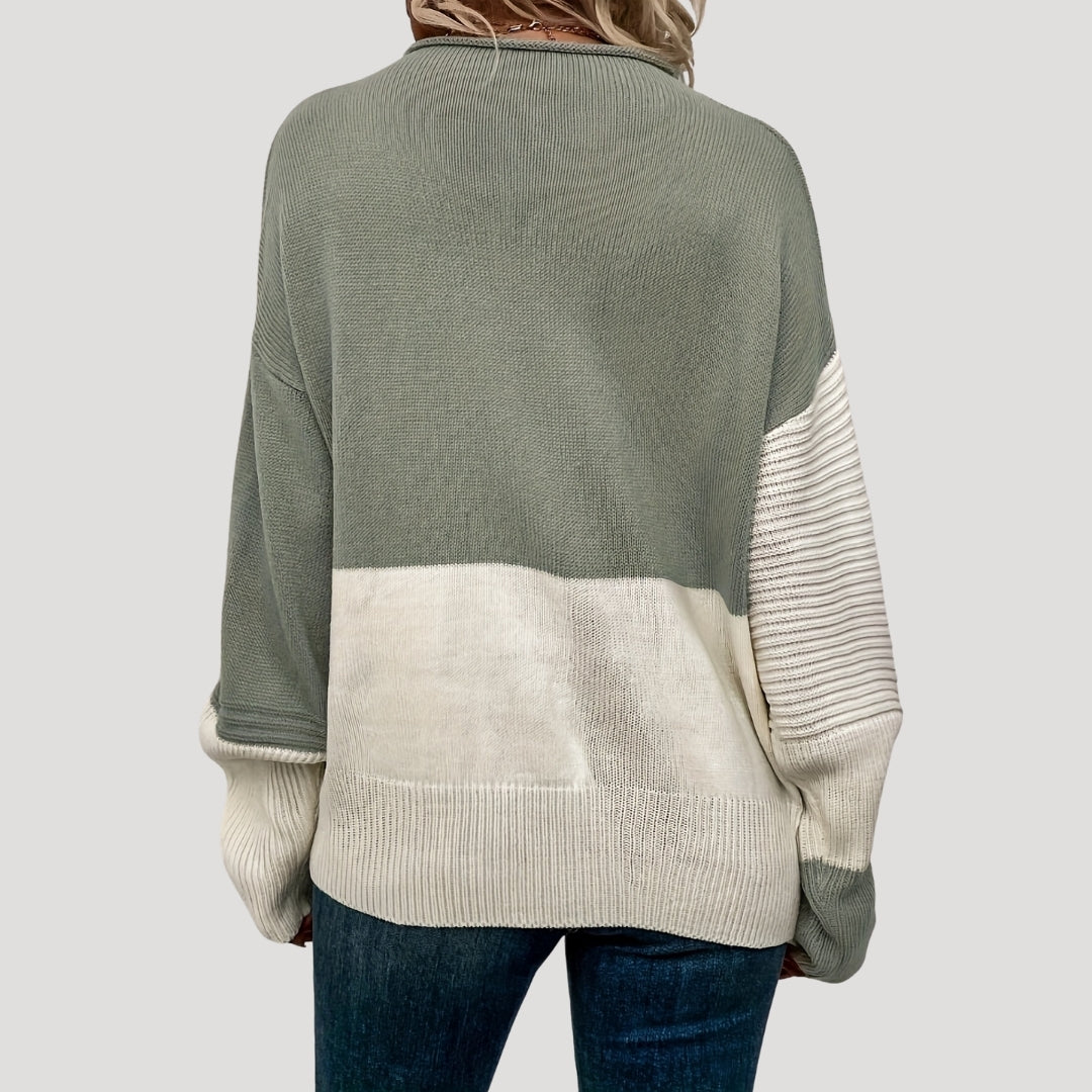 Maglione oversize lavorato a maglia da donna, stile invernale accogliente
