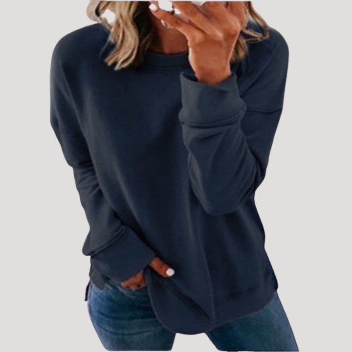 Maglione felpa oversize da donna con maniche lunghe