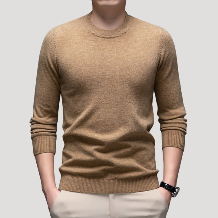 Maglione da uomo in maglia fine con collo a giro