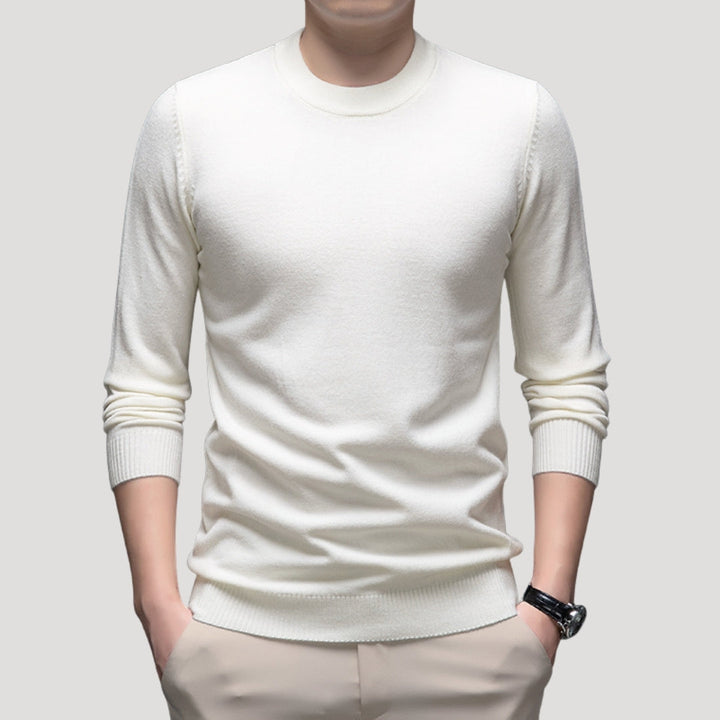 Maglione da uomo in maglia fine con collo a giro