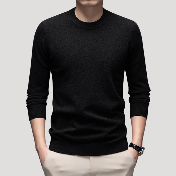 Maglione da uomo in maglia fine con collo a giro