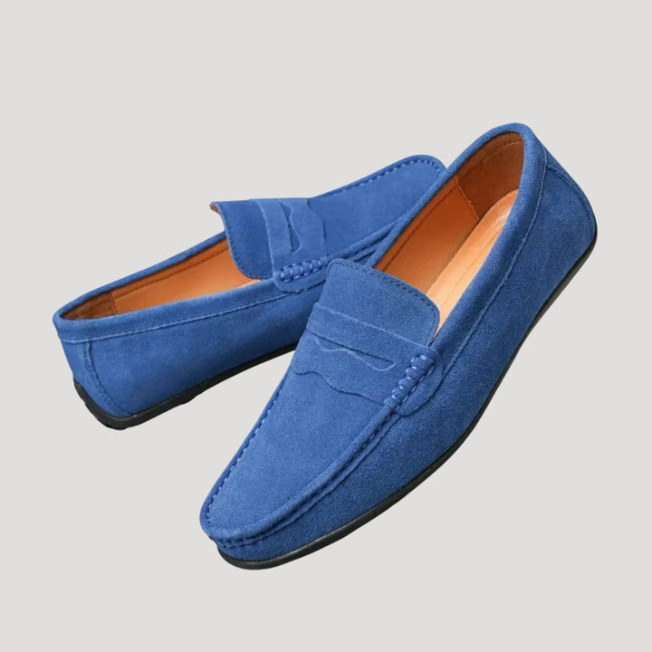 Mocassini casual in suede per uomo