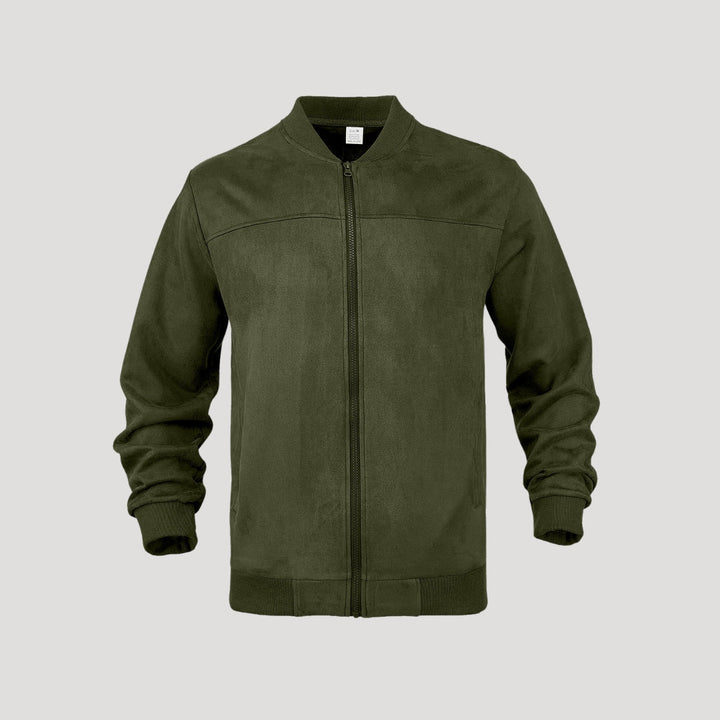 Giacca bomber harrington leggera in suede da uomo
