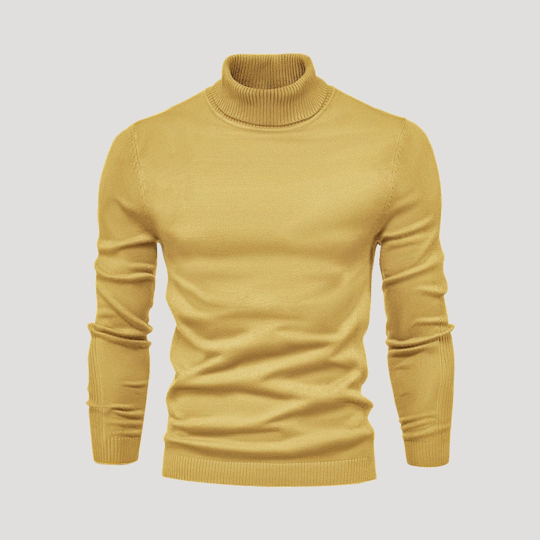 Maglione a collo alto da uomo – classico maglione a maglia