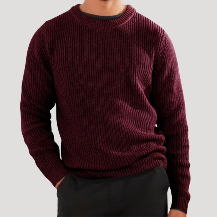 Maglione in lana da uomo a collo rotondo per l'inverno