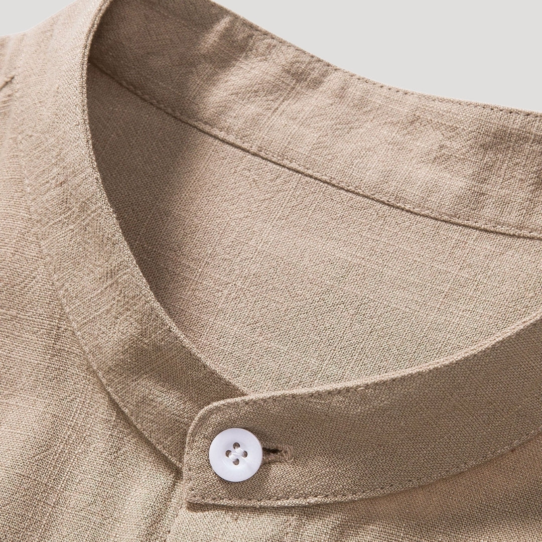 Set di camicia a maniche corte e pantaloni in lino da uomo – coordinato estivo