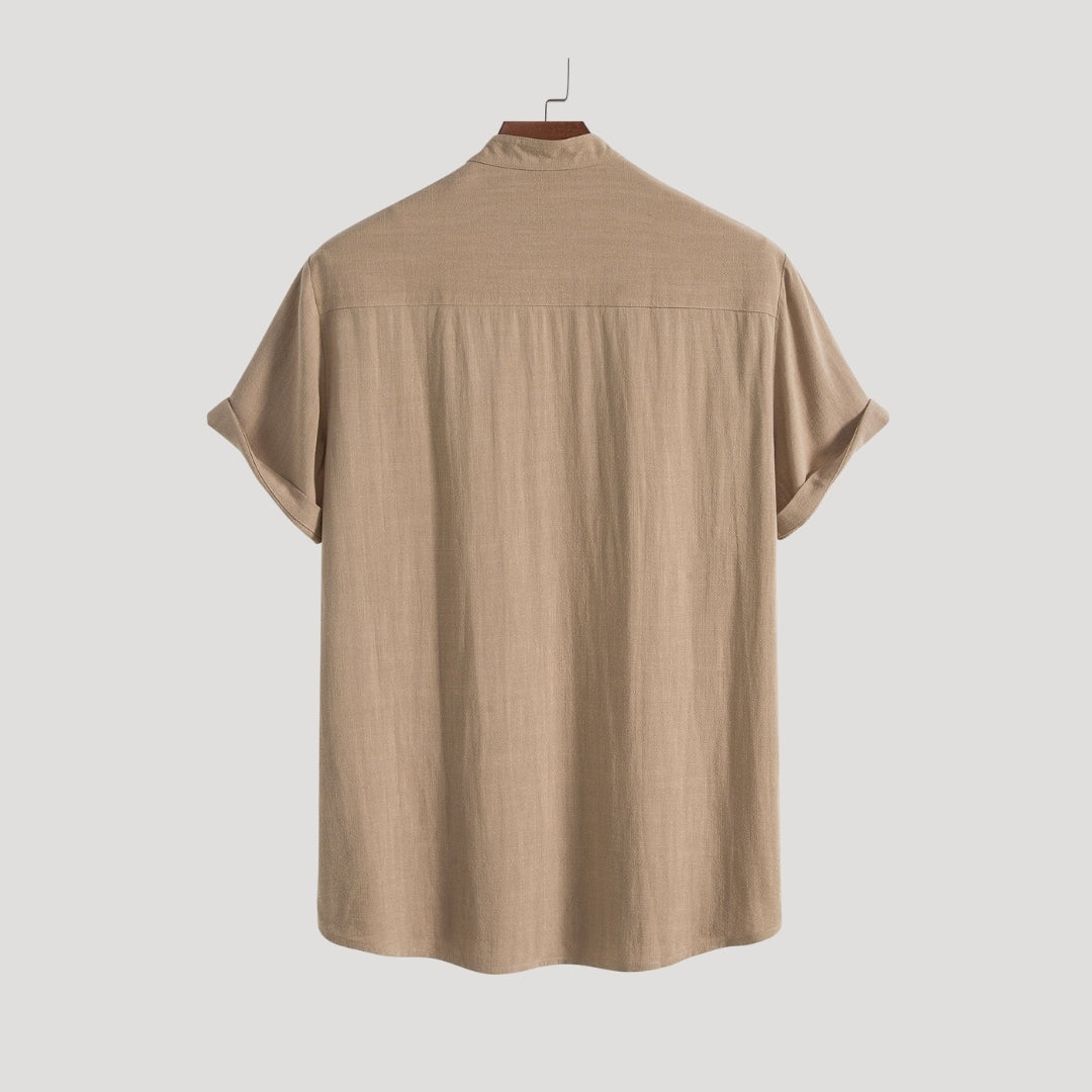 Set di camicia a maniche corte e pantaloni in lino da uomo – coordinato estivo