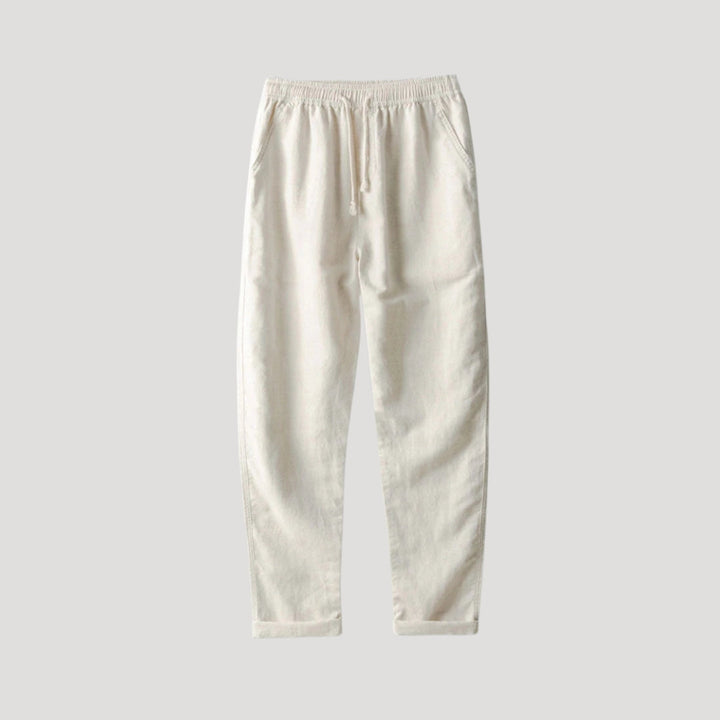 Set di camicia a maniche corte e pantaloni in lino da uomo – coordinato estivo