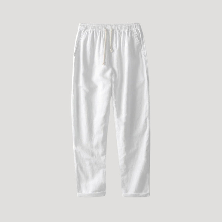 Set di camicia a maniche corte e pantaloni in lino da uomo – coordinato estivo