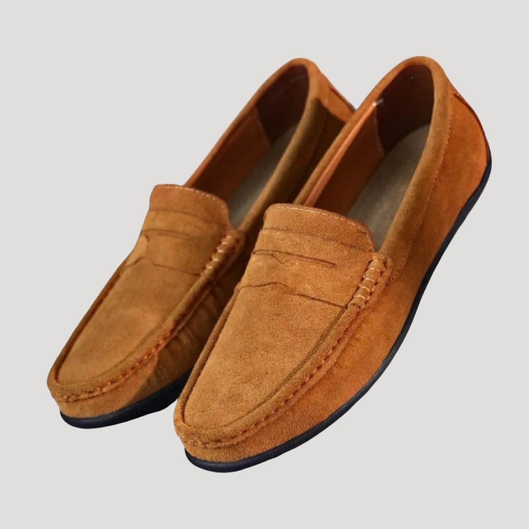 Mocassini casual in suede per uomo
