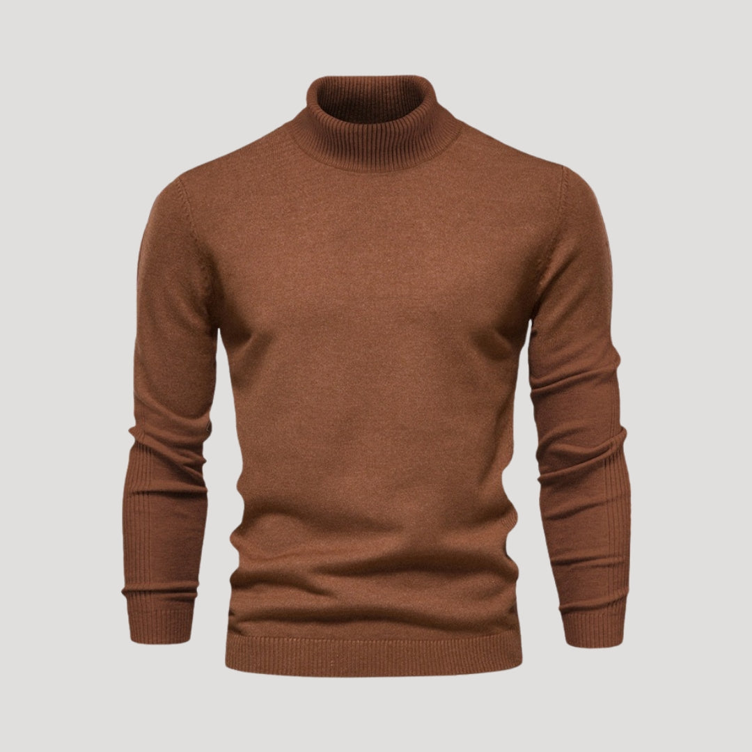 Maglione a collo alto da uomo – classico maglione a maglia