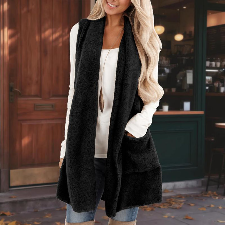 LEA™ - Cozy Sleeveless Sherpa Vest with Pockets