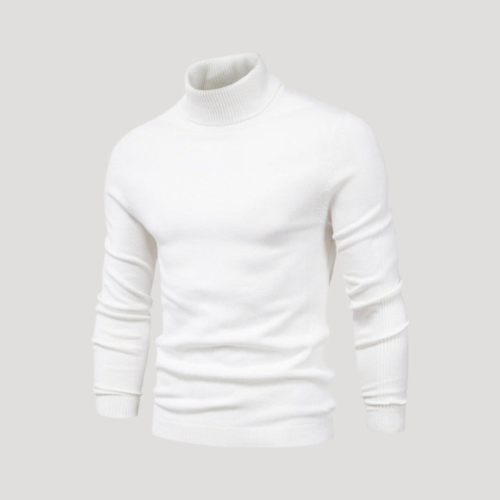 Maglione a collo alto da uomo – classico maglione a maglia
