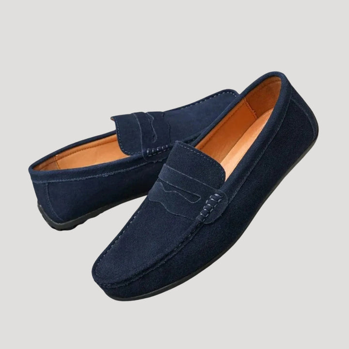 Mocassini casual in suede per uomo
